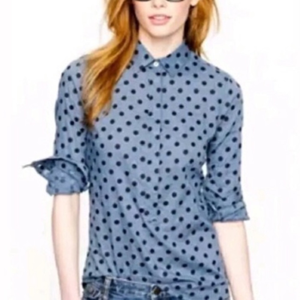 J. Crew Polka Dot Blouse